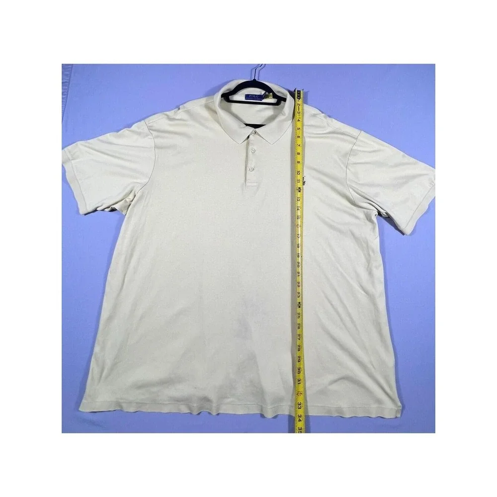 Polo Ralph Lauren Mens 4XLT Yellow Short Sleeve Classic Fit Pony Logo Polo Shirt